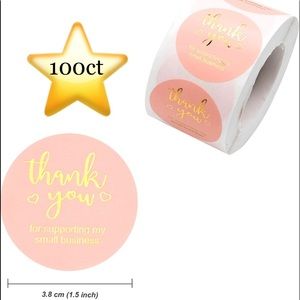 100 ~1.5” Thank You Boutique Stickers 🌟🆕🌟 2 Rolls For $16 (Bundle & Save)